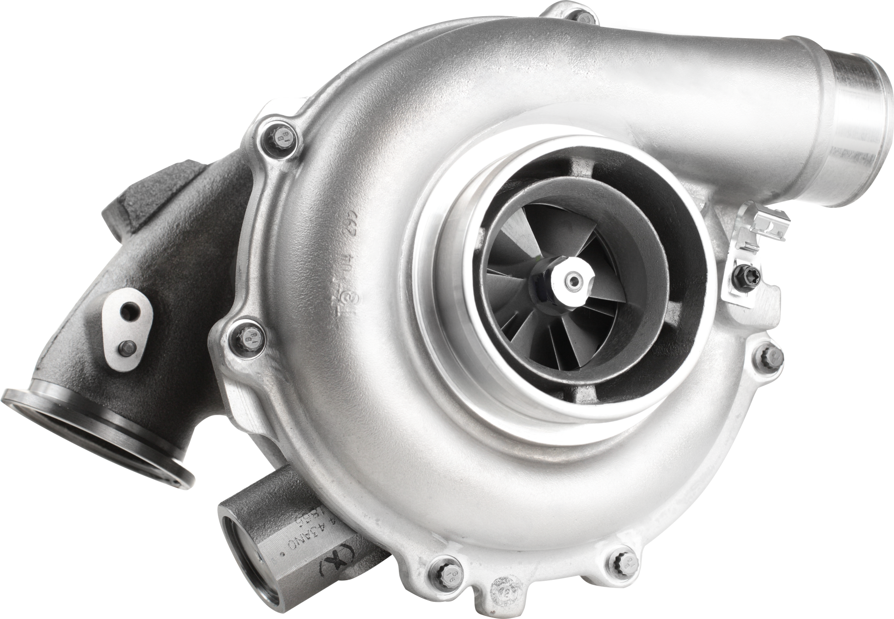 Turbocompressor DNT TURBOS — vista frontal do conjunto